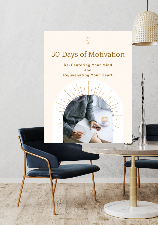 30 days of Motivation is an ebook that can help you re-center your mind and rejuvenate your heart. I started over, U can 2.